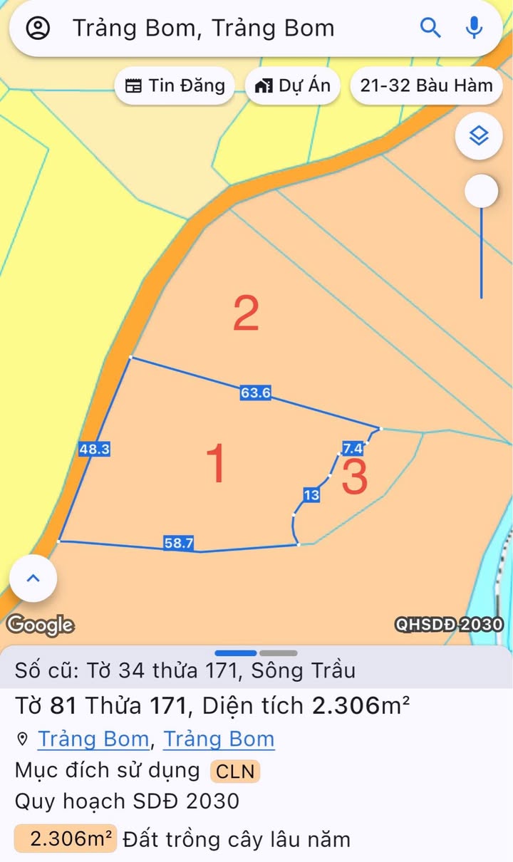Đất nền đường Sông Trầu, Trảng Bom, 33.120m² giá thương lượng - Đầu tư sinh lời!