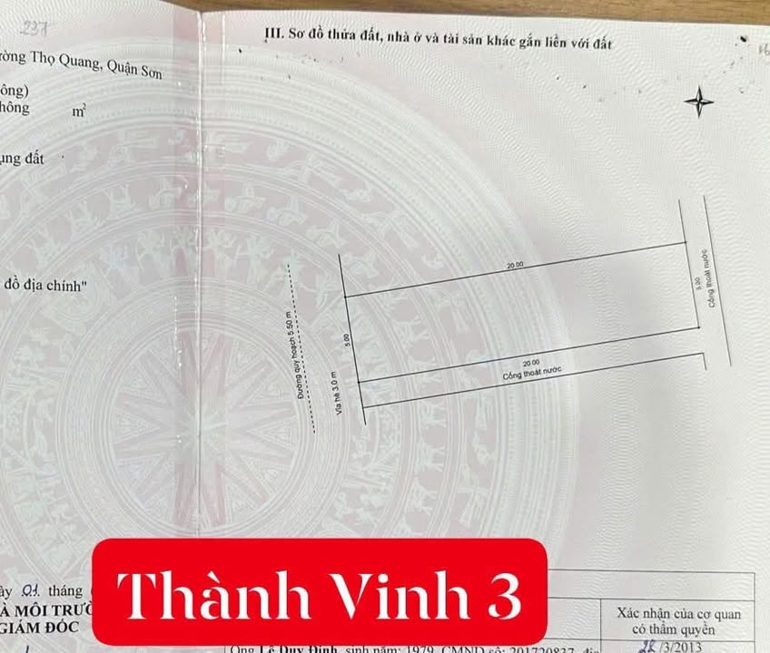Đất nền chính chủ Đường Thành Vinh, Sơn Trà 100m² giá 8.6 tỷ - Cơ hội đầu tư tốt!