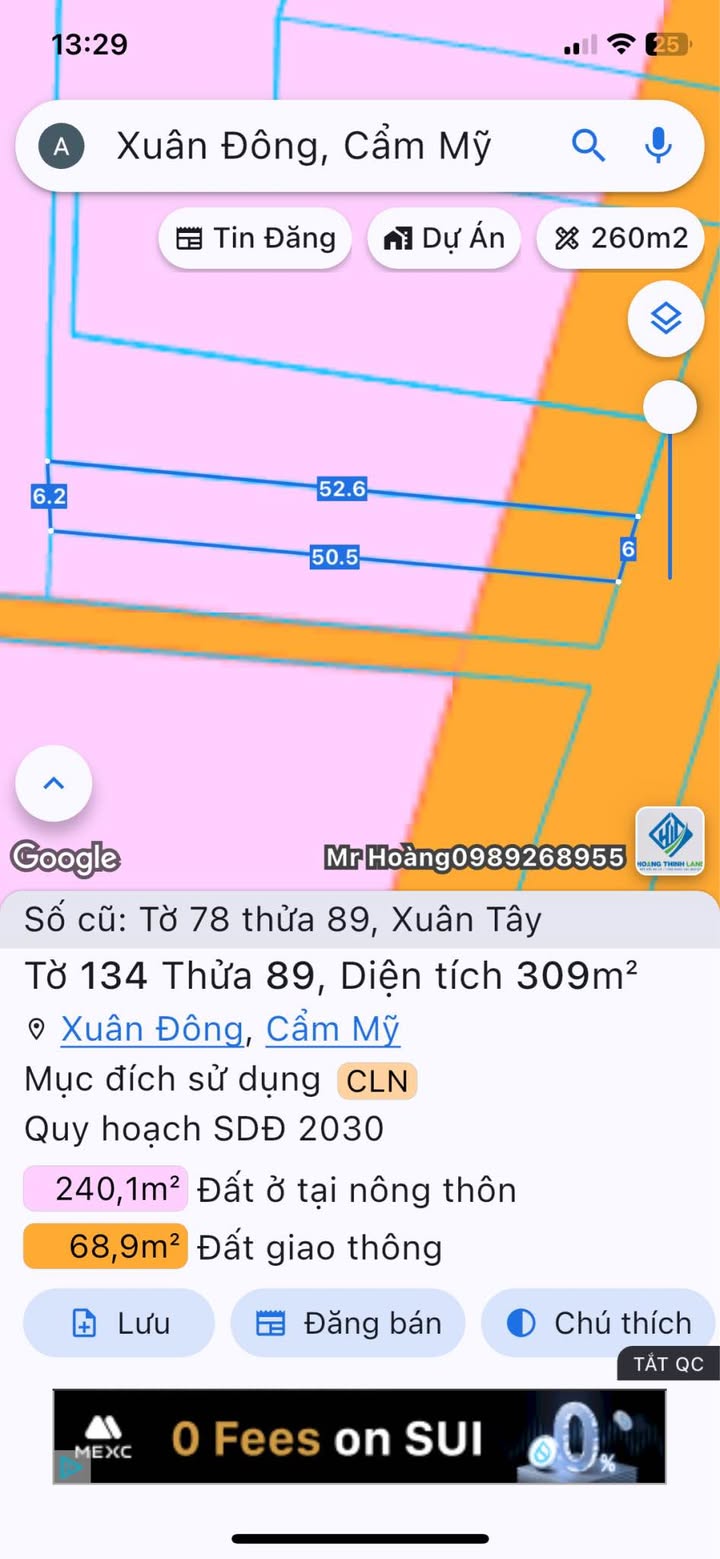 Đất nền mặt tiền đường Xuân Định, Cẩm Mỹ, 300m² - Cơ hội đầu tư tốt!
