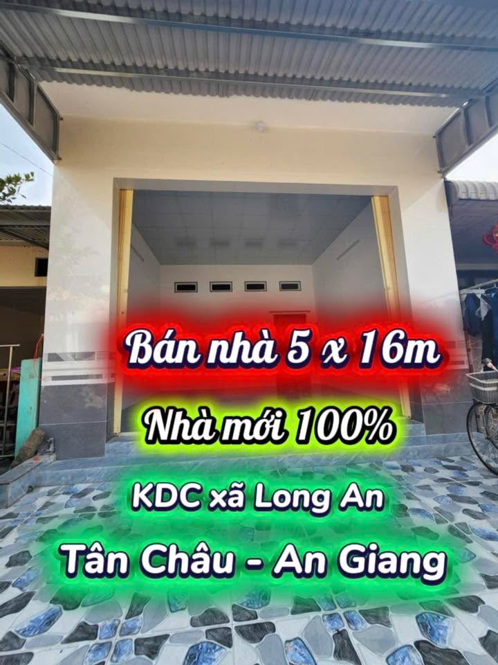 Nhà mới 100% tại xã Tân An, An Giang 80m² giá 1.1 tỷ - Sẵn sàng vào ở ngay!