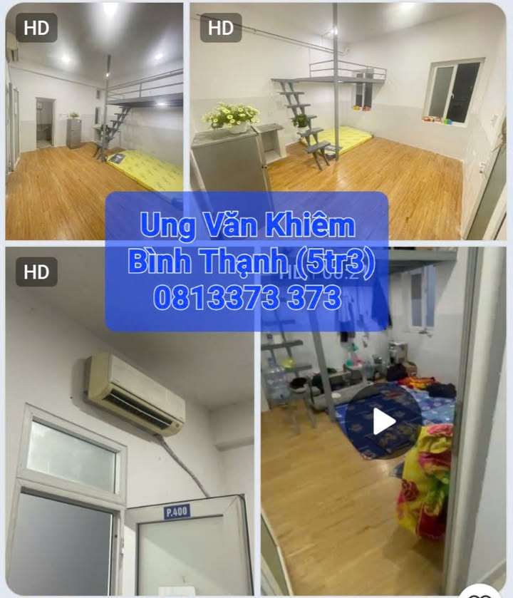 Phòng trọ sinh viên Ung Văn Khiêm 30m² giá 5.3 triệu - Tiện nghi đầy đủ, ở ngay!