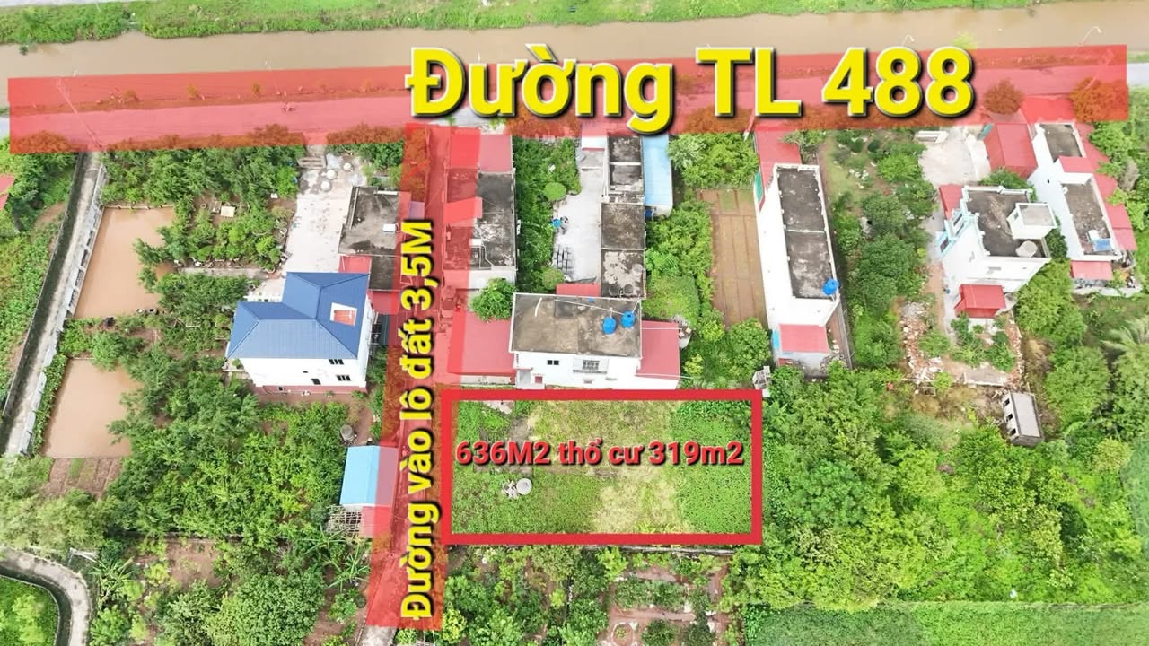 Lô đất 636m² tại TL 488, Huyện Giao Thủy - Cơ hội đầu tư hấp dẫn!