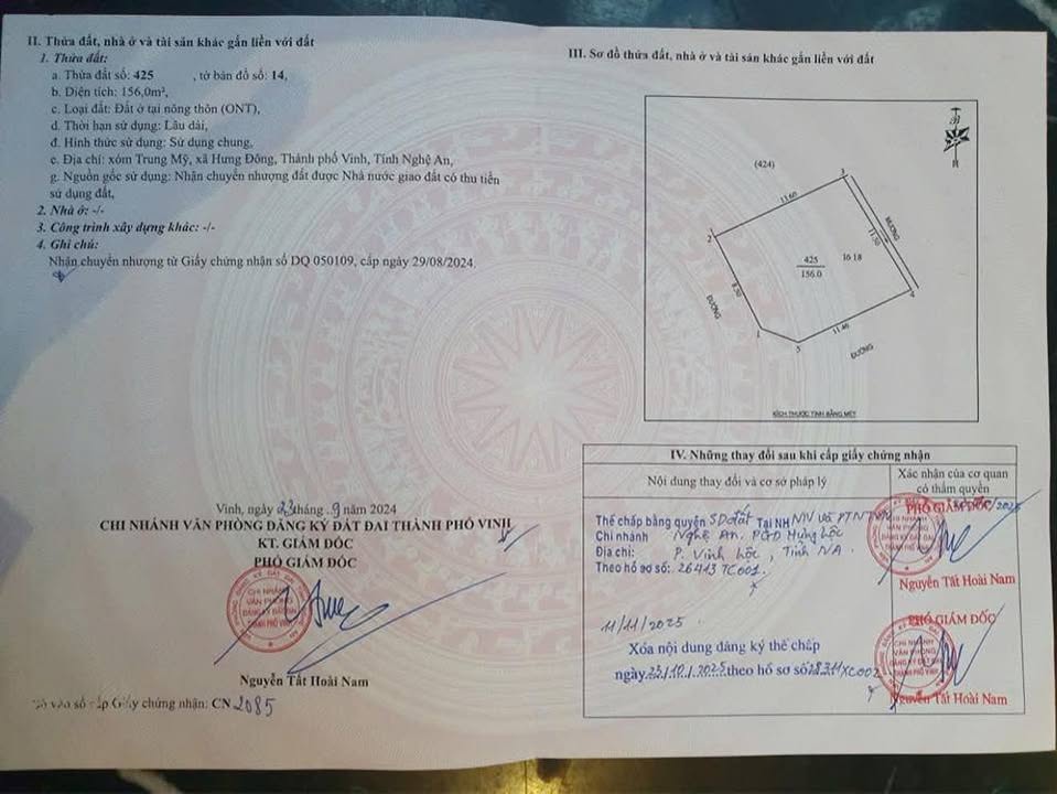 Đất nền Hưng Chính, TP Vinh 156m² giá 5 tỷ - Đầu tư sinh lời cao!