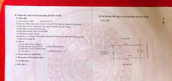 Đất nền Lập Lễ, Thủy Nguyên 180m² giá 2.6 tỷ - Vị trí kinh doanh đắc địa!