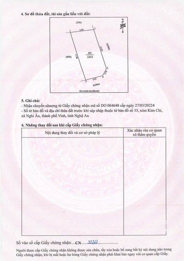 Đất nền Nghi Phú Vinh 129m² giá 3.096 tỷ - Đường thông rộng dễ di chuyển!