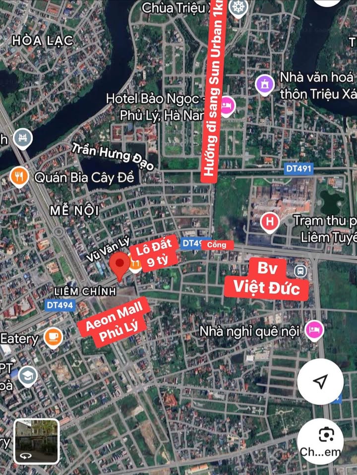 Đất nền Phủ Lý 134m² giá chỉ 9.38 tỷ - Cơ hội đầu tư tuyệt vời!