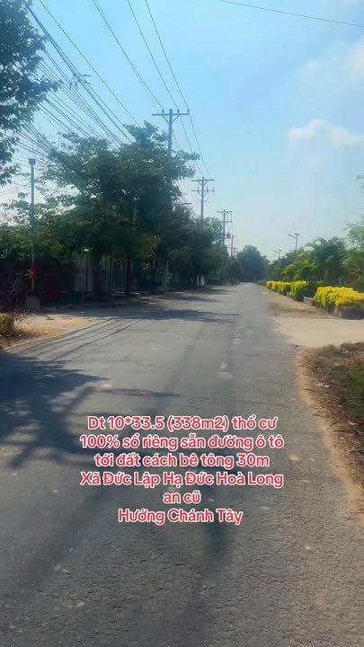 Đất thổ cư Xã Đức Lập Hạ 338m² giá 1.7 tỷ - Sổ đỏ chính chủ, ô tô tới đất!