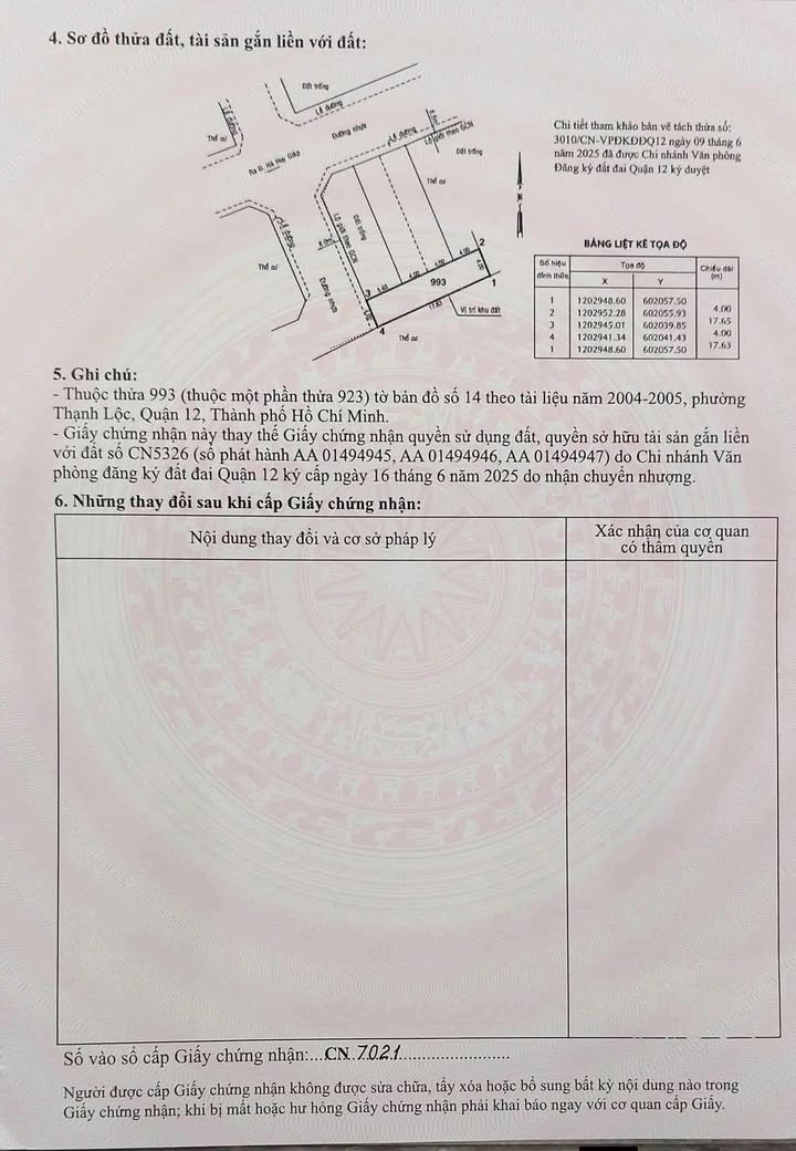 Đất thổ cư khu công viên Thạnh Lộc 70m² giá 4.35 tỷ - Đầu tư sinh lời hấp dẫn!