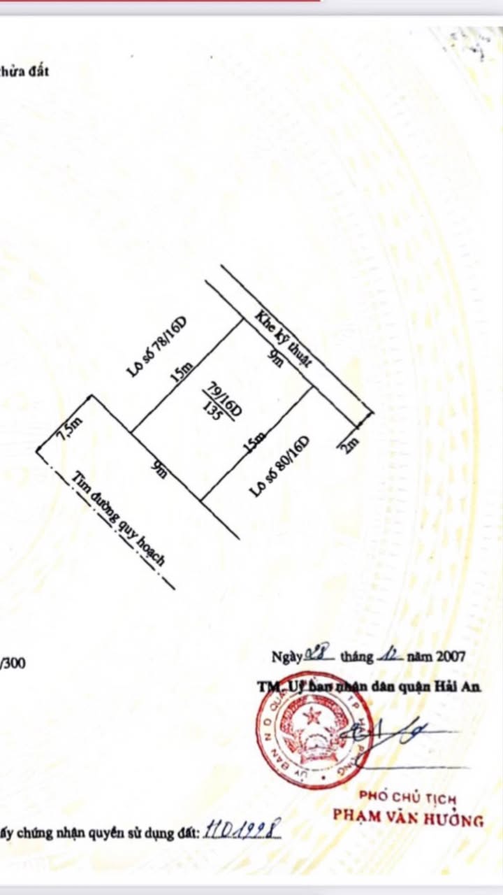 Đất nền lô 16MR Lê Hồng Phong 135m² giá 16.2 tỷ - Khu phân lô cao cấp!