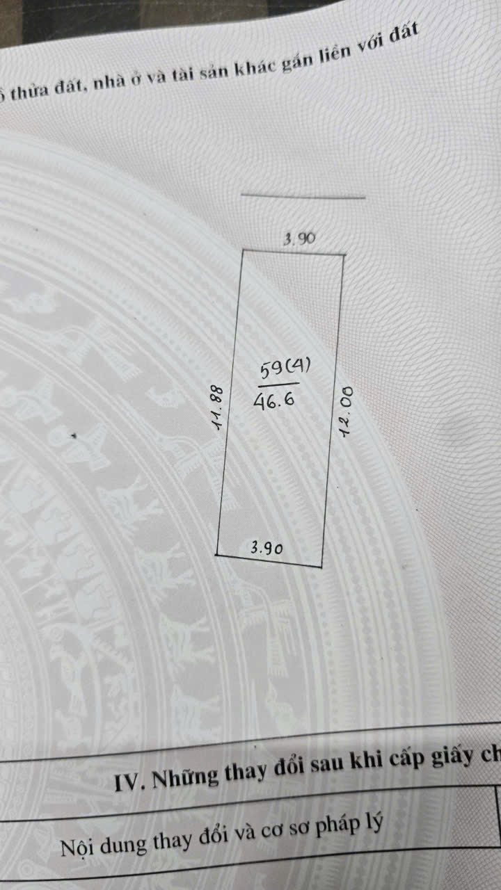 Đất thổ cư Tả Thanh Oai 46.6m² giá 3 tỷ - Sổ đỏ chính chủ sẵn sàng giao dịch!