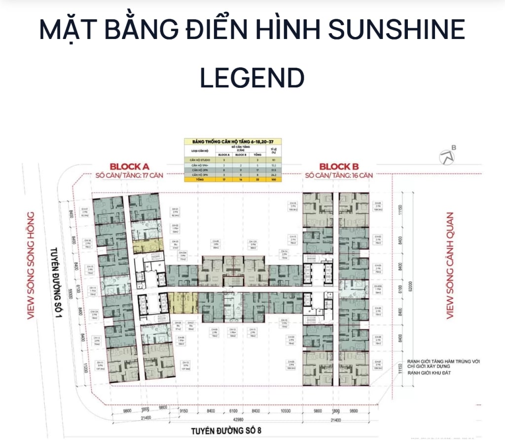 Căn hộ 1 phòng ngủ Sunshine Legend City 40m² giá 2,7 tỷ - Chiết khấu 13% thanh toán sớm!