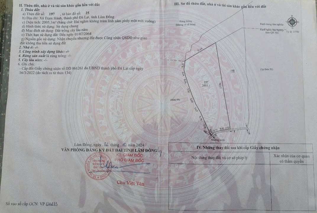 Đất nền 4010m² tại Trạm Hành, Đà Lạt giá 7 tỷ - Cơ hội đầu tư hấp dẫn!