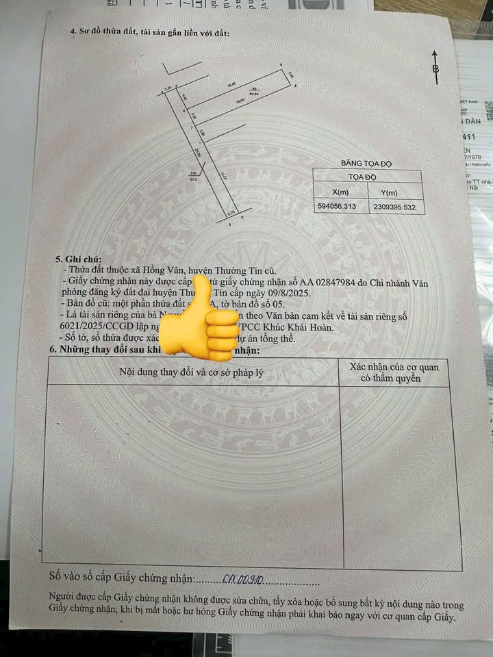 Đất Hồng Vân, Thường Tín 64.64m² giá 4 tỷ - Đường ô tô đỗ cửa!