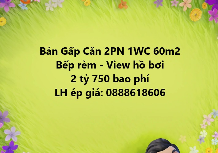 Căn hộ Vinhomes Grand Park Bình Thạnh 60m² giá 2.75 tỷ - View hồ bơi đẹp