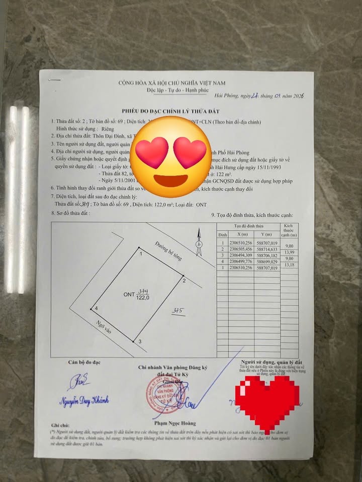 Lô đất 120m² tại Xã Hưng Đạo, Huyện Tứ Kỳ - Đầu tư sinh lời chỉ 1 tỷ!