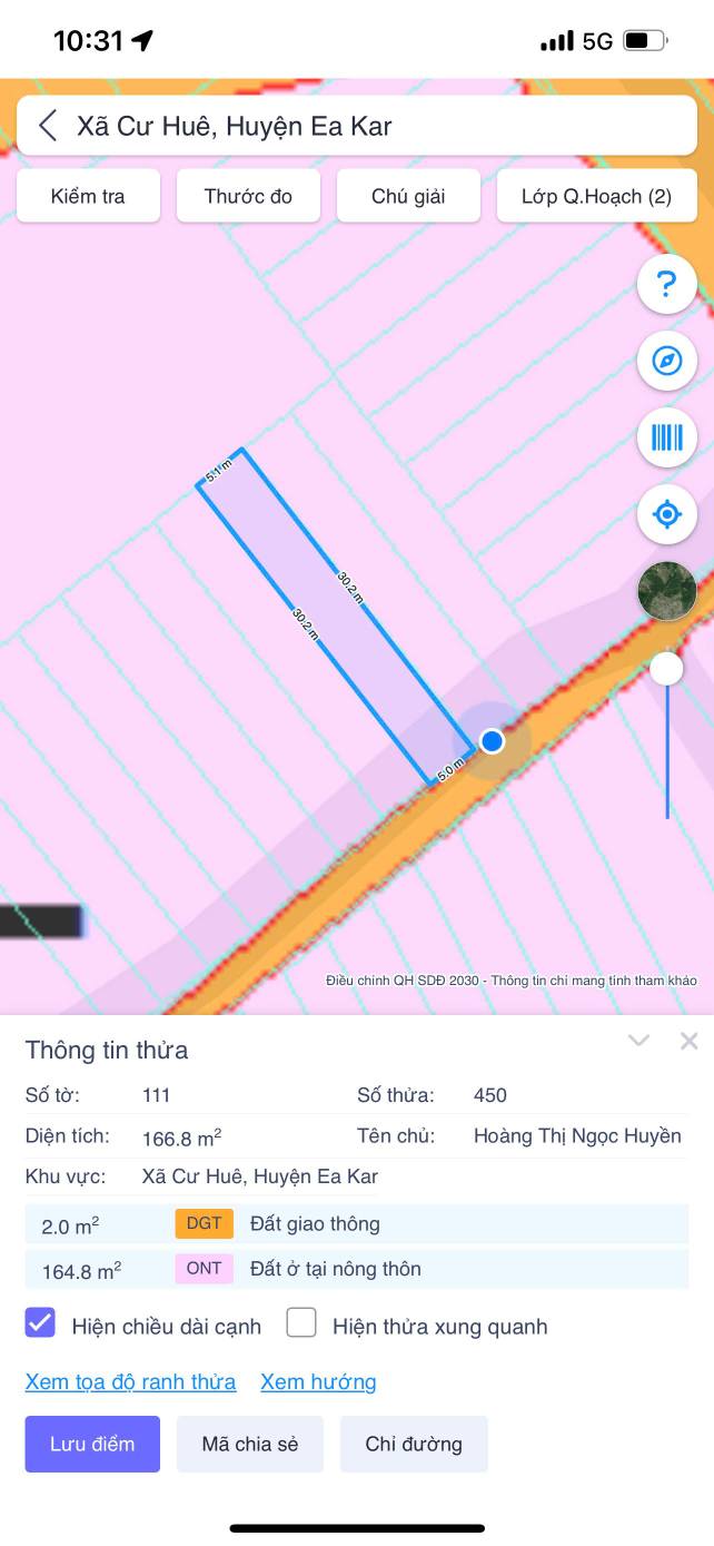 Đất nền khu vực Cư Huê, Ea Kar, Đắk Lắk 900m² - Giá tốt cho đầu tư!