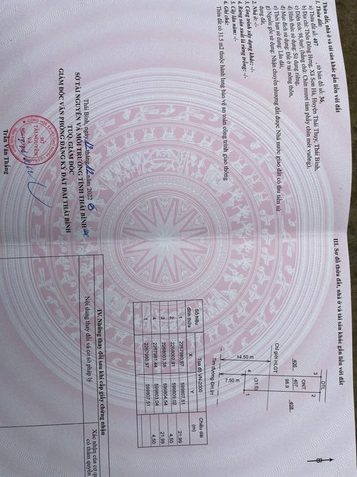 Đất nền Sơn Hà, Thái Thụy, Thái Bình 98m² giá 800 triệu - Kinh doanh tốt!