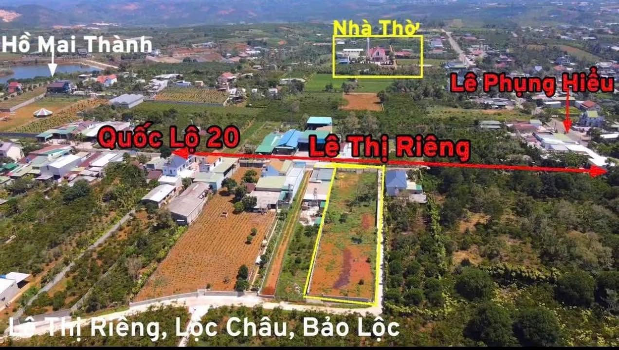 Đất thổ cư Lê Thị Riêng, Bảo Lộc 210m² giá 1.6 tỷ - Sổ hồng chính chủ