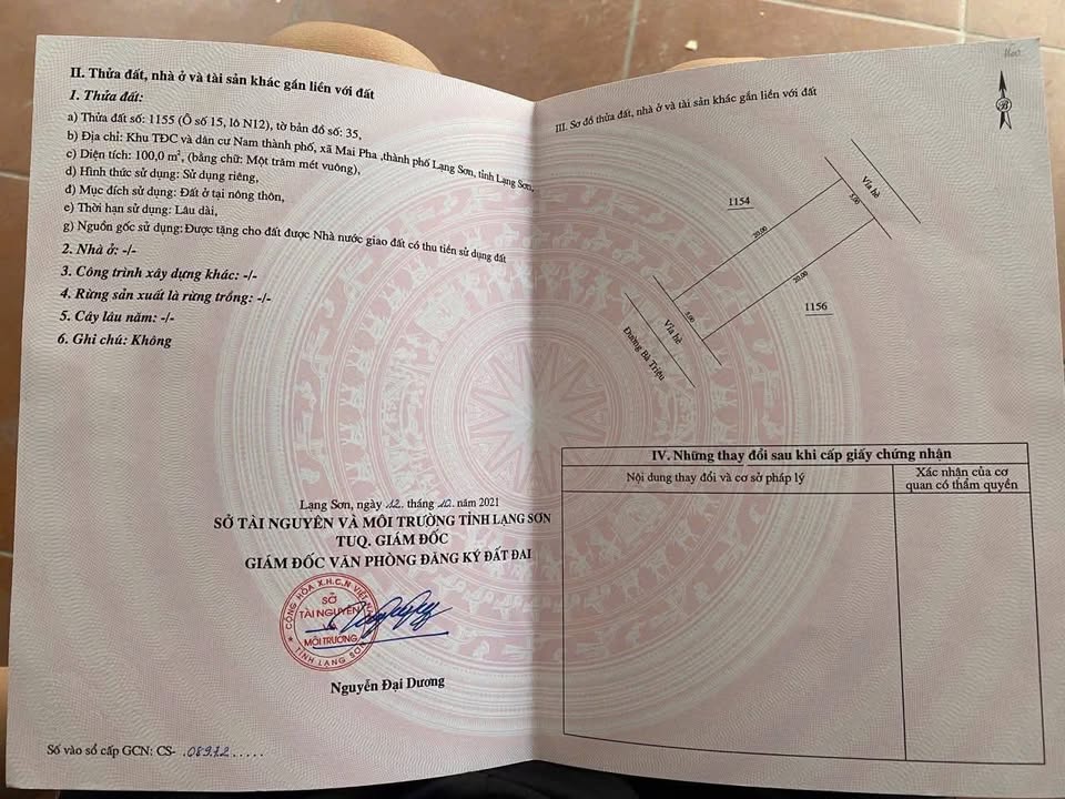 Lô đất tái định cư Mai Pha 100m² giá 5 tỷ - Cơ hội đầu tư tuyệt vời!