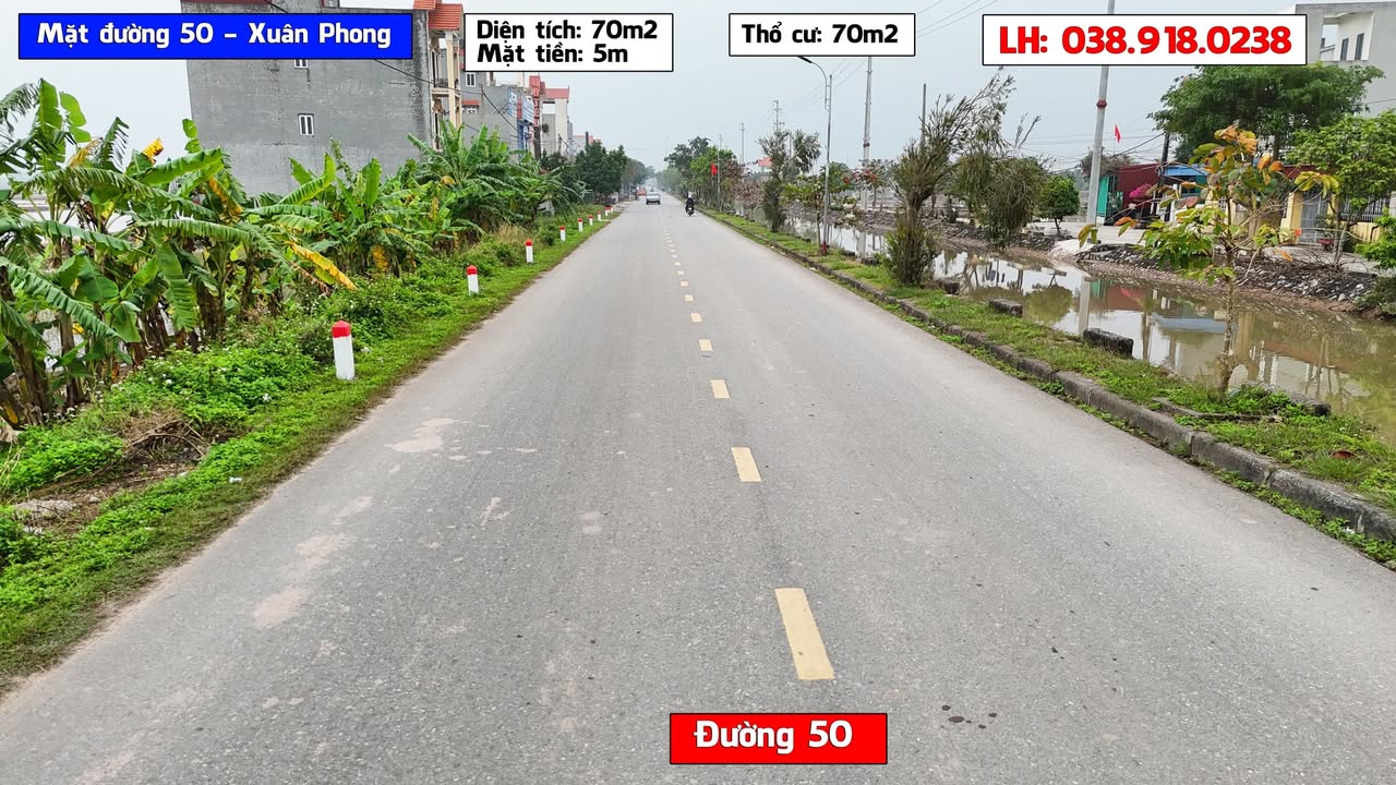 Đất liền kề mặt đường 50, xóm 1 Xuân Phúc, 70m² - Vị trí kinh doanh thuận lợi!