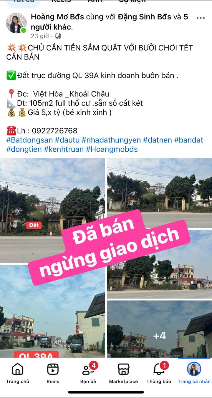 Đất nền 105m² tại Việt Hòa, Khoái Châu - Cơ hội đầu tư sinh lời hấp dẫn!