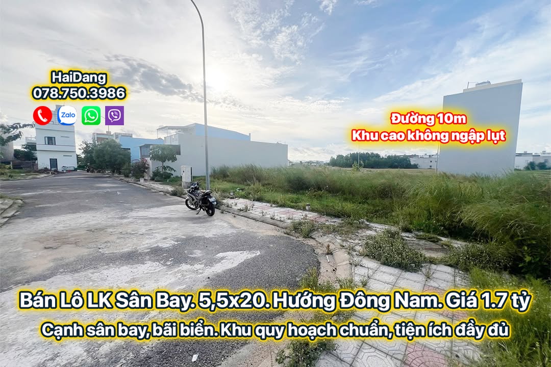 Đất nền Phú Đông 110m² giá 1.7 tỷ - Hướng Đông Nam, khu LK Sân Bay