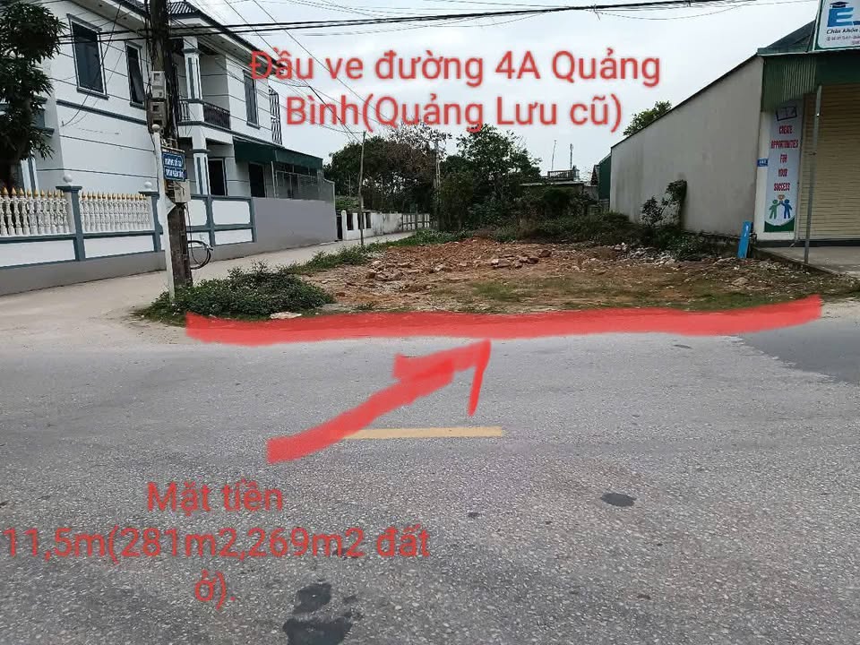 Đất nền xã Quảng Bình, 281m² giá chỉ 4 tỷ - Cơ hội đầu tư vàng!