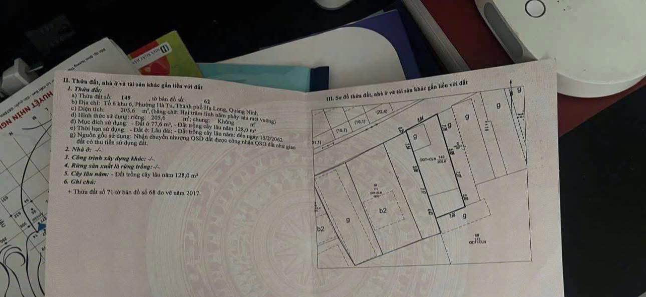 Đất nền khu tuyển than Hạ Long 205m² giá 6 tỷ - Đầu tư lý tưởng!