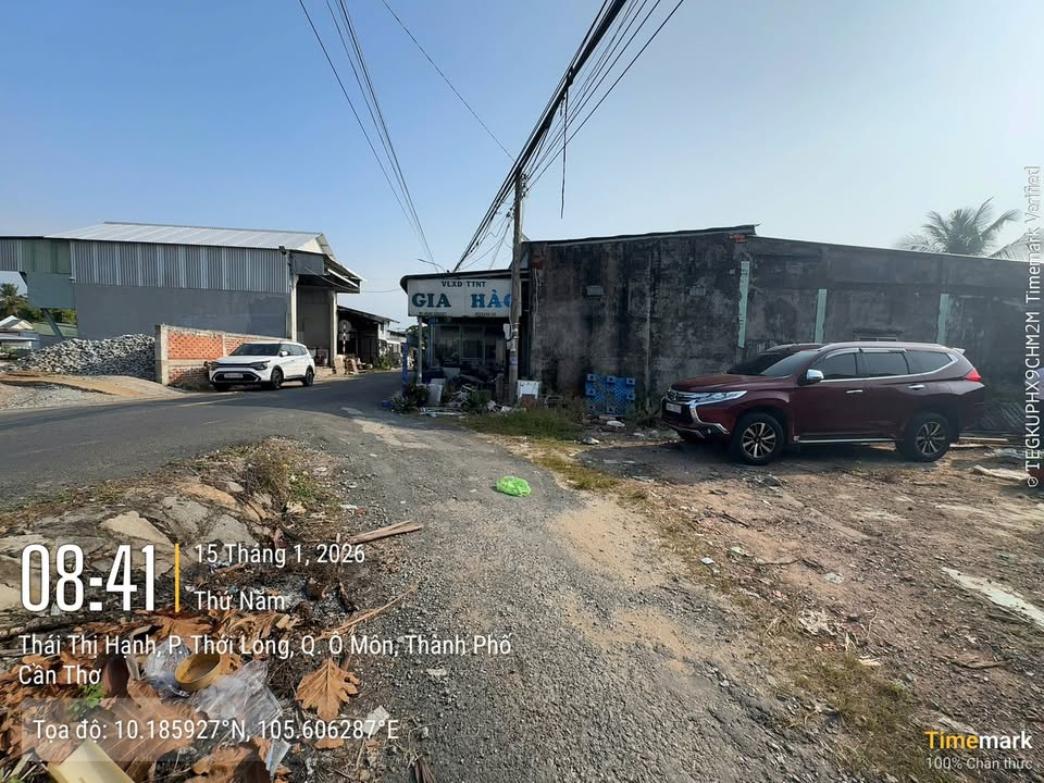 Đất nền đôi mặt tiền đường Thái Thị Hạnh Ô Môn, 109m² chỉ 1.179 tỷ - Đầu tư sinh lời!