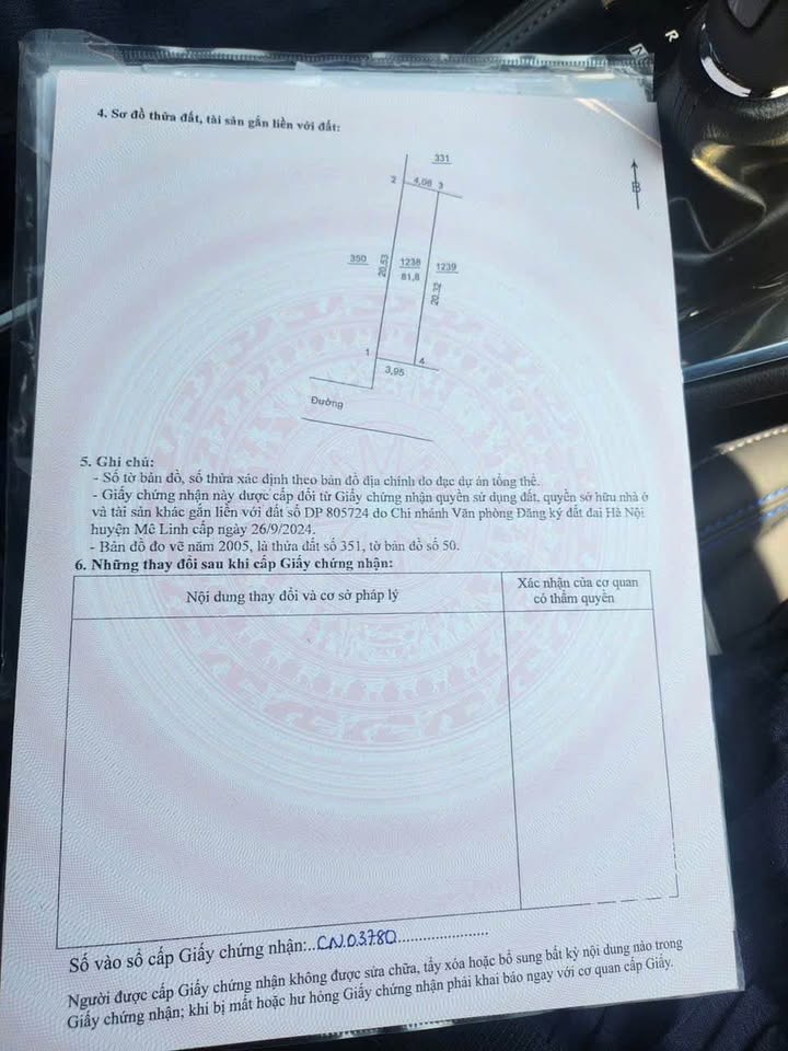 Đất thổ cư 82m² tại Yên Vinh - Quang Minh, Mê Linh giá 4 tỷ - Cơ hội đầu tư tuyệt vời!