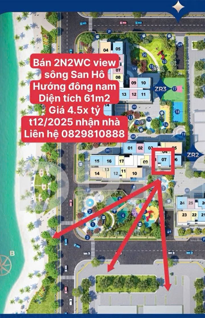 Căn hộ 2PN 2WC Vinhomes Ocean Park 61m² giá 4.5 tỷ - Đón Tết 2025!