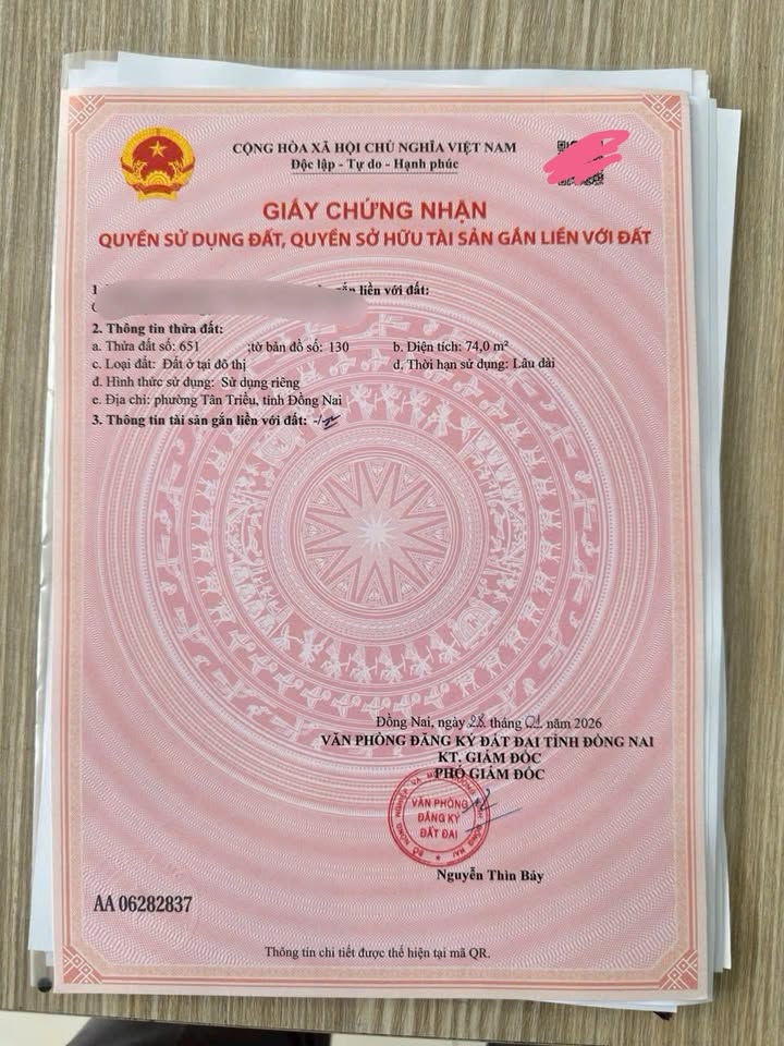 Đất thổ cư KP11A, Tân Phong 72m² giá 2.199 tỷ - Sổ đỏ chính chủ!