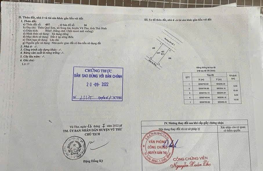 Đất nền Song An, Vũ Thư 90m² giá 1.5 tỷ - Vị trí đắc địa gần uỷ ban!