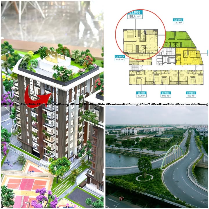 Căn hộ EcoRiverSide Hải Dương 50m² giá 2,257 tỷ - Nhanh tay sở hữu căn đẹp!