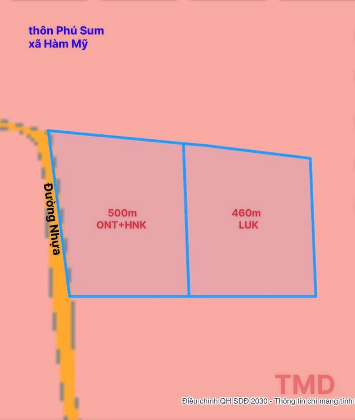 Đất nền 960m² Đường DT707, Xã Hàm Mỹ, Giá 1.8 tỷ - Đầu tư sinh lời ngay!