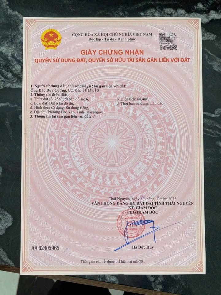 Lô đất Thành Đồng City Rise 68m² giá 18xx - Sổ hồng chính chủ