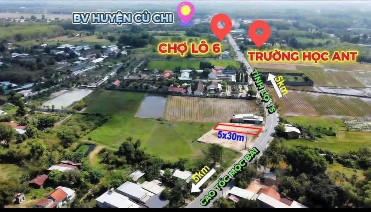Đất nền An Nhơn Tây, Củ Chi 150m² giá 2 tỷ - Cơ hội đầu tư tuyệt vời!