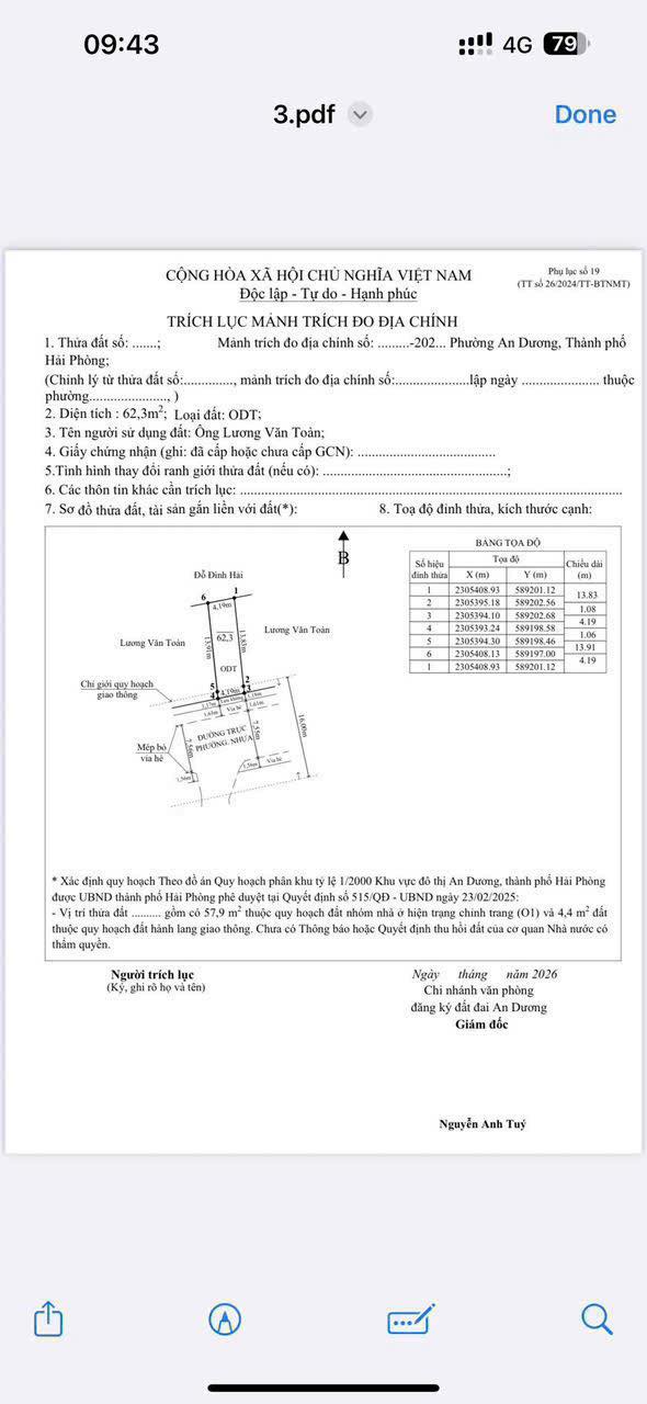 Đất nền Đặng Cương, An Hải, Hải Phòng 62m² giá 1.9 tỷ - Đầu tư tuyệt vời!