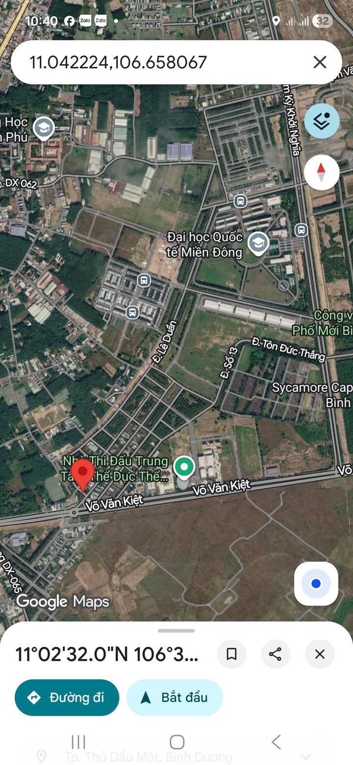 Đất xây biệt thự Thủ Dầu Một 360m² giá 4 tỷ - Đường nhựa rộng rãi, dân cư đông đúc!