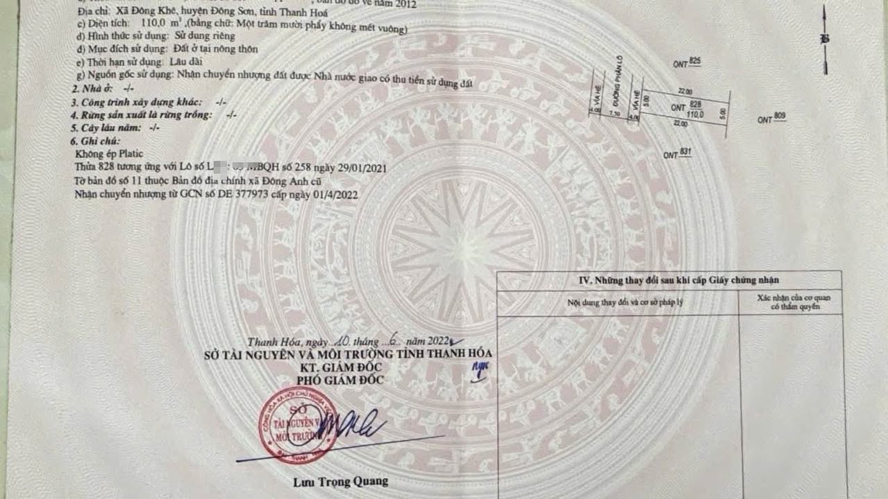 Đất nền tại Đại đô thị Đông Sơn, Thanh Hóa 110m² giá chỉ 1.1 tỷ - Đầu tư sinh lời!