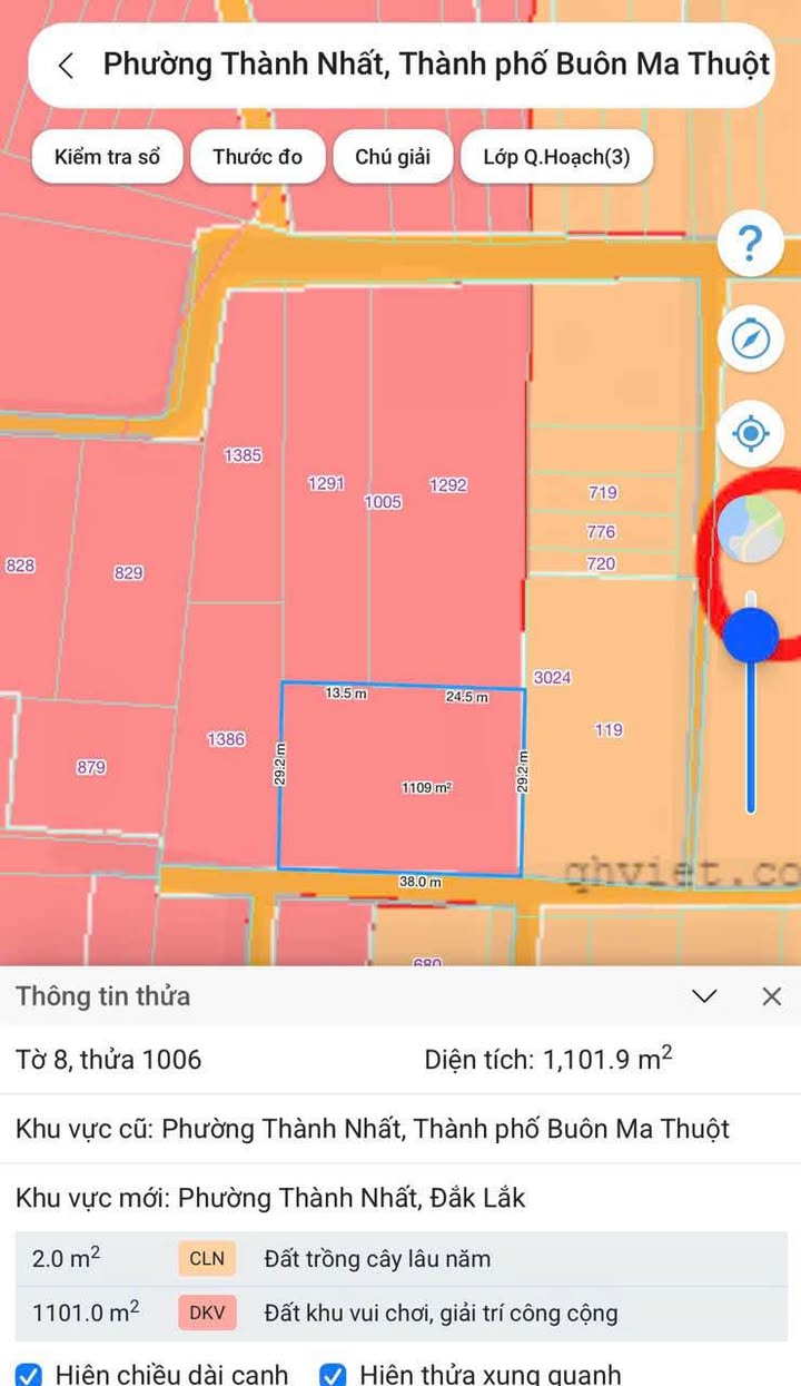 Đất nền 500m² hẻm cấp 1 Nguyễn Thị Đinh, Buôn Ma Thuột - Giá chỉ 1.6 tỷ, nhanh tay kẻo lỡ!