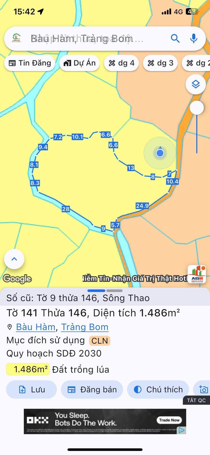 Đất vườn 1500m² tại Sông Thao, Trảng Bom - Giá chỉ 1.2 tỷ VND