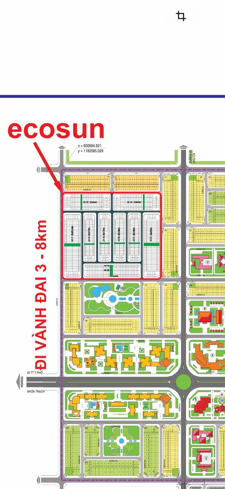 Đất nền ECOSUN Nhơn Trạch 90m² giá chỉ 1.39 tỷ - Sổ hồng riêng chính chủ!