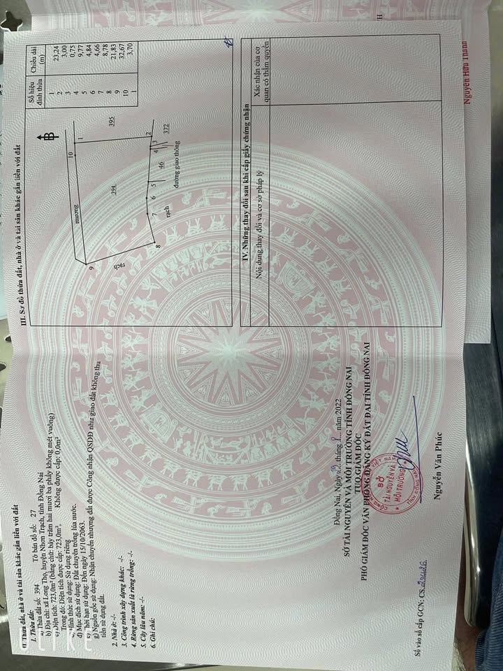 Đất ấp 3 Long Thọ, Nhơn Trạch 723m² giá 2 tỷ - Sổ đỏ chính chủ!