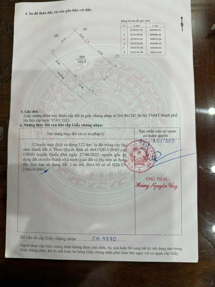 Đất thổ cư 700m² tại thôn 2 Phú Cát, giá 21 tỷ - Cơ hội đầu tư tuyệt vời!