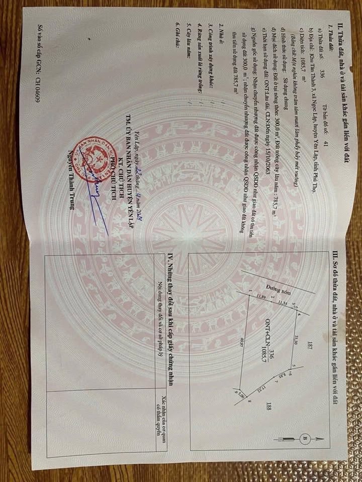 Đất thổ cư 175m² tại Hương Lung, Cẩm Khê - Cơ hội đầu tư tuyệt vời!