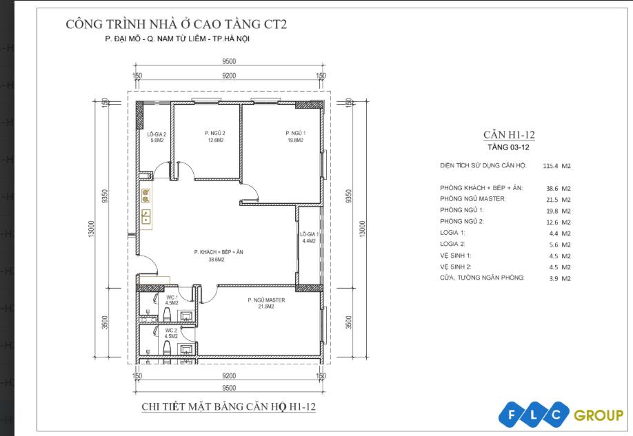 Căn hộ Hausman H1, Phường Đại Mỗ, Quận Nam Từ Liêm 115m² giá 16 tỷ - Căn góc đẹp, bàn giao tháng 6!