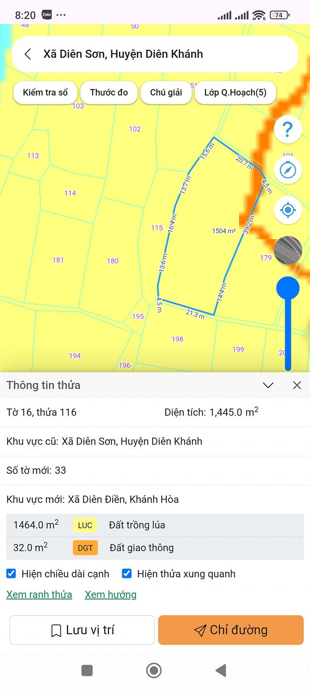 Đất Lúa Diên Sơn, Diên Khánh 1450m² giá 160 triệu - Đầu tư sinh lời ngay!