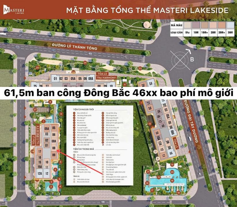 Căn hộ 2PN Vinhomes Ocean Park Gia Lâm 61.5m² giá 4.6 tỷ - Không gian sống lý tưởng!