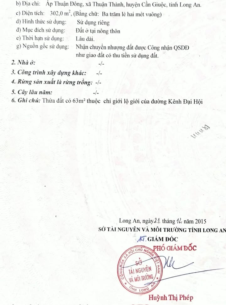 Đất thổ cư cho thuê tại Thuận Đông, Cần Giuộc 302m² - Phù hợp làm kho, xưởng